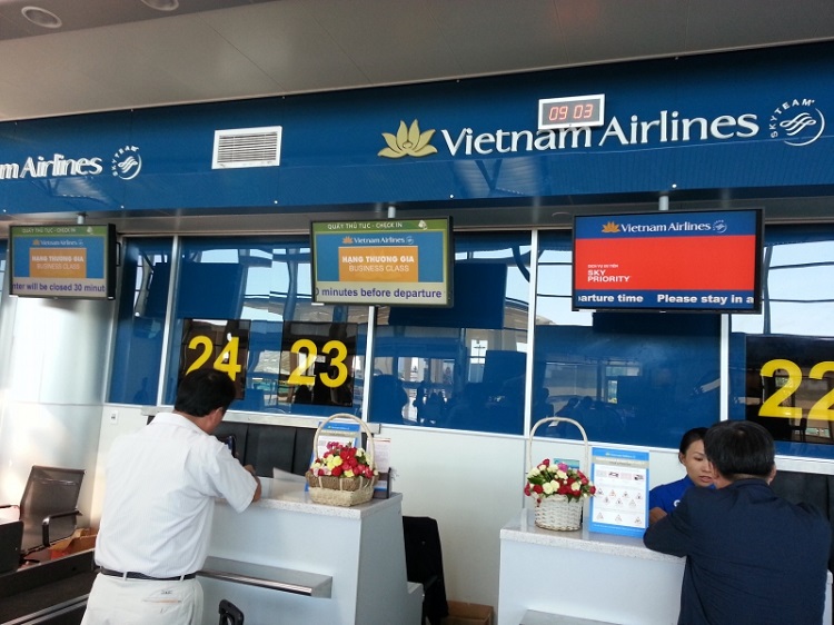 Quầy làm thủ tục của Vietnam Airlines