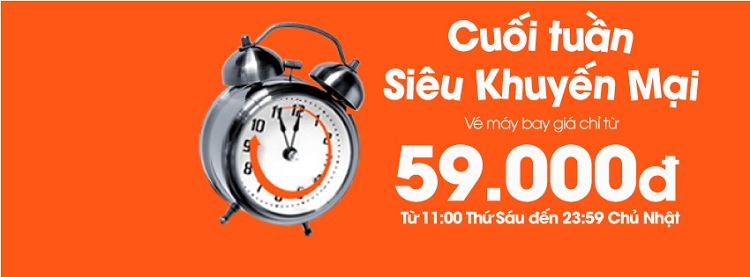 vé máy bay khuyến mại cuối tuần của Jetstar