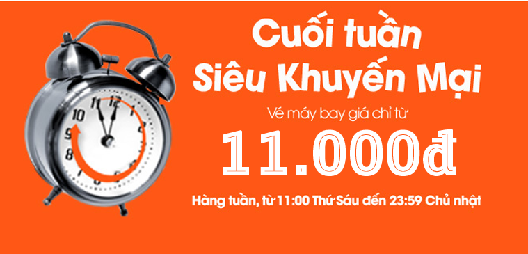 Vé máy bay khuyến mại Jetstar cuối tuần giá chỉ từ 89.000 đồng