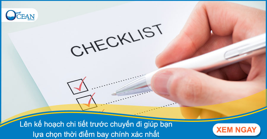 Lập checklist để chuẩn bị cho chuyến đi du lịch