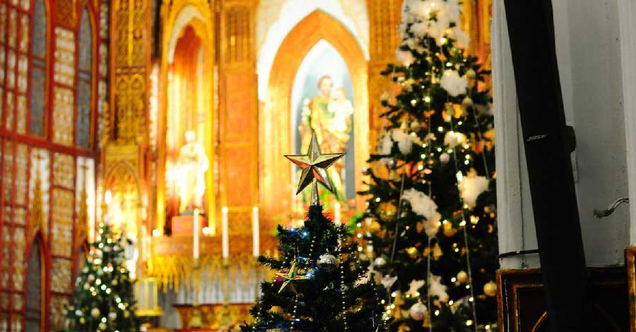 Đón Giáng sinh tại Hà Nội ở những nhà thờ Công giáo