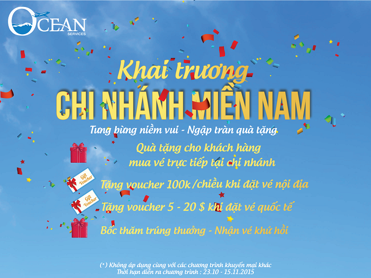 ĐẠI LÝ VÉ MÁY BAY KHAI TRƯƠNG CHI NHÁNH MỚI