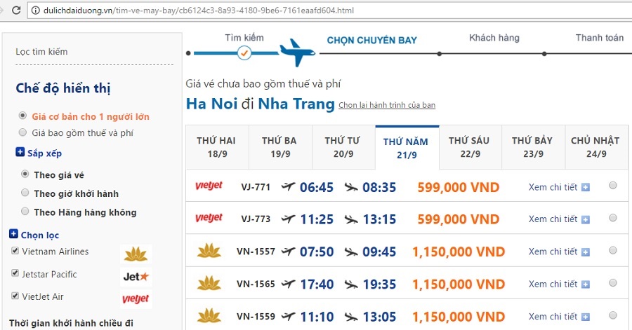 Đặt vé máy bay giá rẻ đi nha trang từ Hà Nội