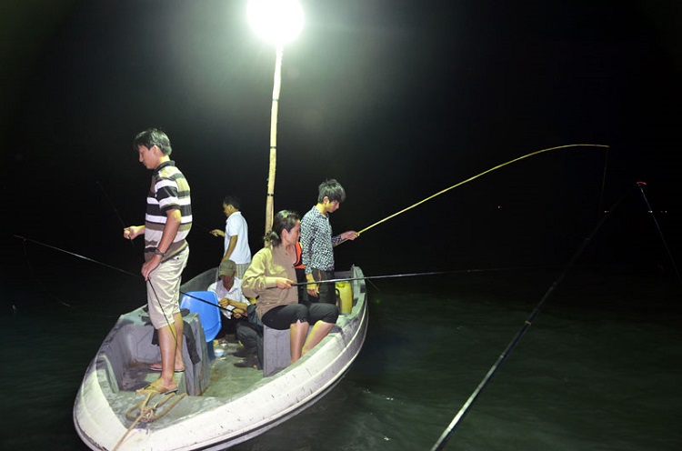 Cùng ngư dân đi thả lưới đánh cá đêm