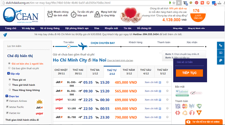 giá vé máy bay đi Hà Nội - vé máy bay Sài Gòn Hà Nội giá rẻ