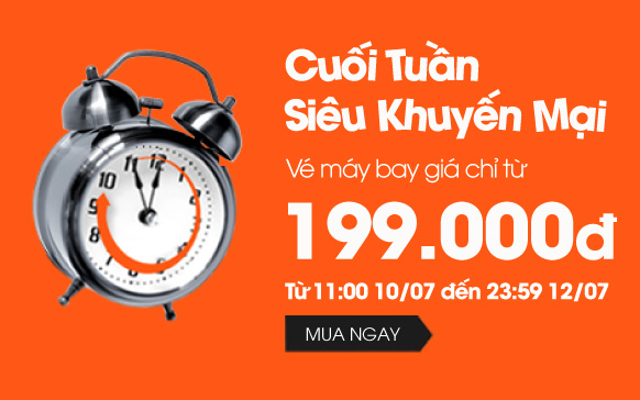 Khuyến mãi tuần 2 tháng 7 của hãng vé máy bay jetstar