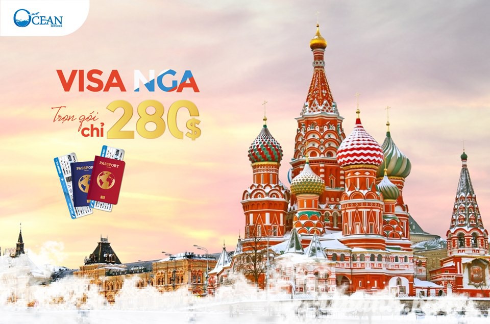 XIn visa đi Nga trọn gói chỉ từ 280$