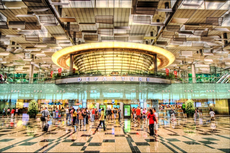 Sân bay Changi của Singapore có khu vườn hai tầng với một thác nước nhân tạo cao đến hơn 8 m, một khu vườn trồng 40 loại xương rồng và phong lan,  hướng dương khác nhau. Sân bay còn trang bị thêm một bể bơi trên mái, một số khách sạn tuyệt đẹp, một khu Fish Spa với nhiều liệu pháp, không chỉ vậy, nơi này còn có một trong những ống trượt cao nhất thế giới.