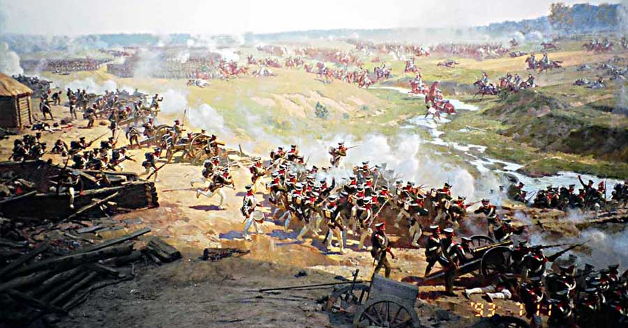 Một góc khác trong bức tranh trận chiến Borodino