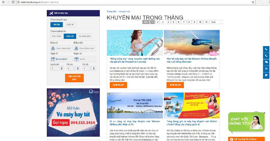 Theo dõi mục khuyến mãi của dulichdaiduong.vn để cập nhật thông tin về vé máy bay giá rẻ đi Hà Nội