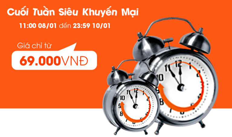 Vé máy bay khuyến mại cuối tuần của Jetstar giá 69.000 đồng