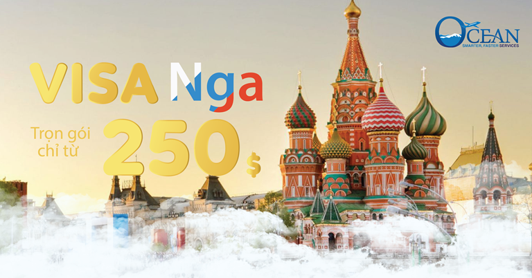 Dịch vụ làm visa đi Nga giá rẻ nhất