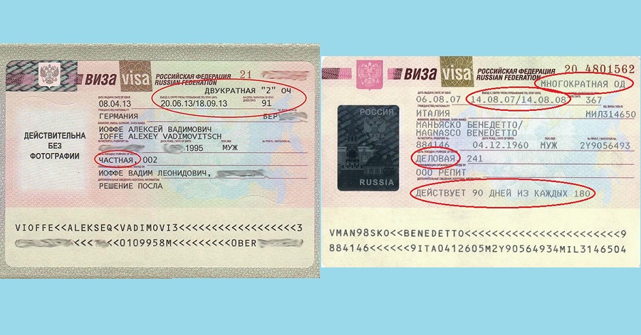 Lưu ý khi sử dụng visa thương mại 1 năm nhiều lần đã được ghi rõ trên từng visa